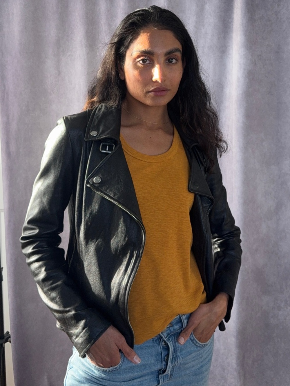 Vintage BeBe Leather Moto Jacket